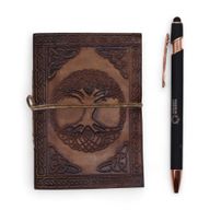Carnets ésotériques cuir assortis moyens (12,5x9 cm) – Présentoir