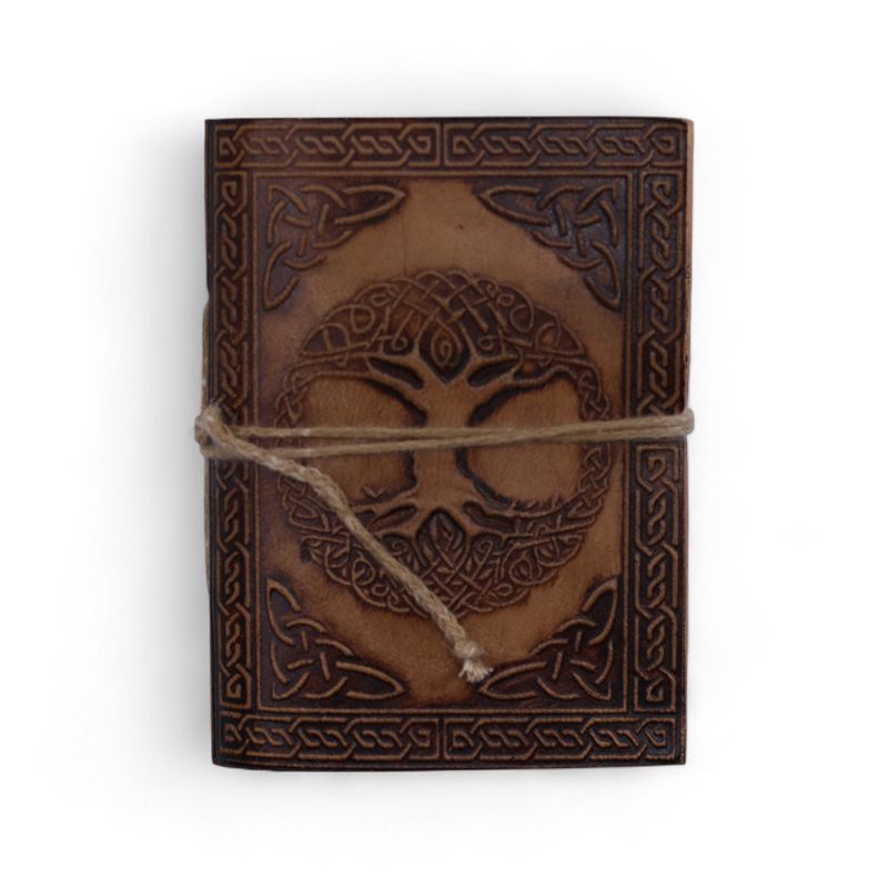 Petits carnets ésotériques cuir assortis (10x7,5 cm) – Présentoir