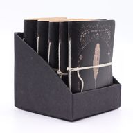 Carnets rituels sorcière cuir assortis (15x11,5 cm) – Présentoir