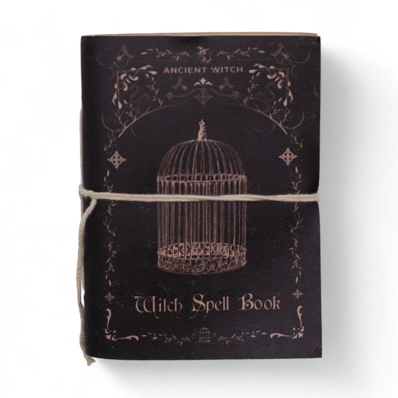 Carnets rituels sorcière cuir assortis (15x11,5 cm) – Présentoir