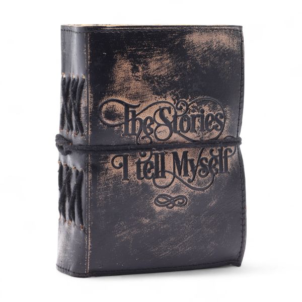 Carnet cuir épais bords frangés (12,5x9 cm) – Histoires que je me raconte
