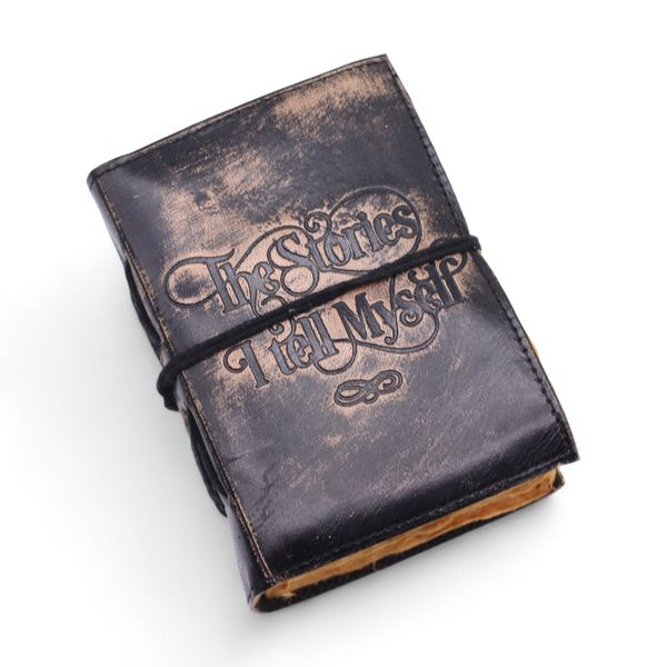 Carnet cuir épais bords frangés (12,5x9 cm) – Histoires que je me raconte