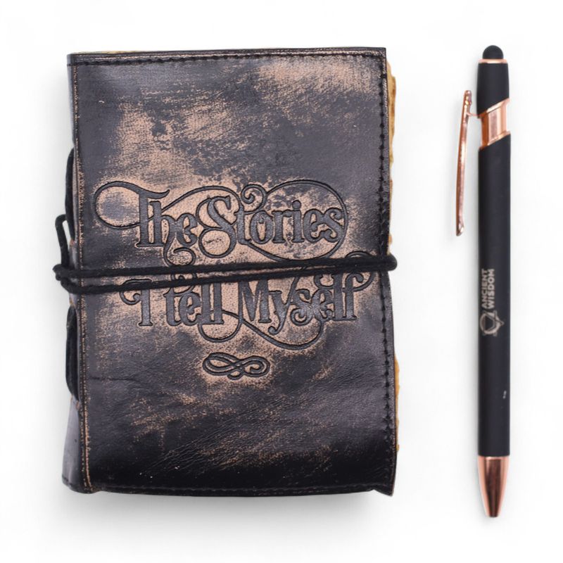 Carnet cuir épais bords frangés (12,5x9 cm) – Histoires que je me raconte