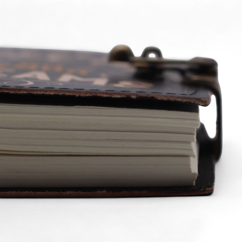 Carnet cuir imprimé (18x13 cm) – Ne renonce jamais à tes rêves – 200 pages
