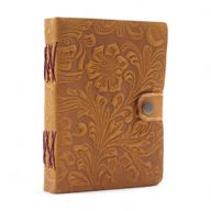 Carnet cuir embossé (18x13 cm) – Floral – 200 pages