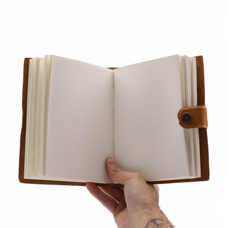 Carnet cuir embossé (18x13 cm) – Floral – 200 pages