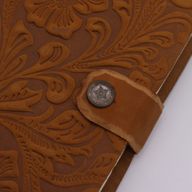 Carnet cuir embossé (18x13 cm) – Floral – 200 pages