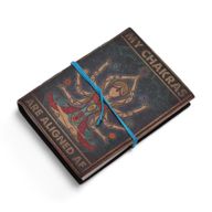 Carnet cuir imprimé (18x13 cm) – Chakras alignés AF – 200 pages unies