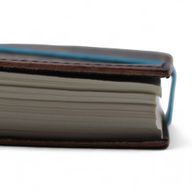Carnet cuir imprimé (18x13 cm) – Chakras alignés AF – 200 pages unies