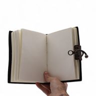 Carnet cuir imprimé (18x13 cm) – Stop à la Procrastination – 200 pages unies