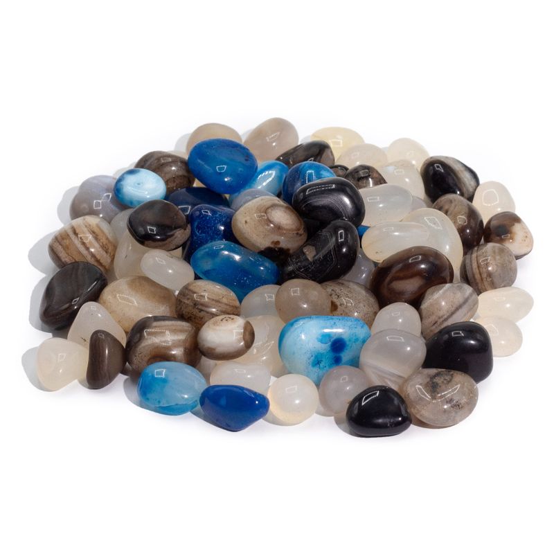 Agate naturelle mélangée en vrac – 1 kg (env. 70 pierres)