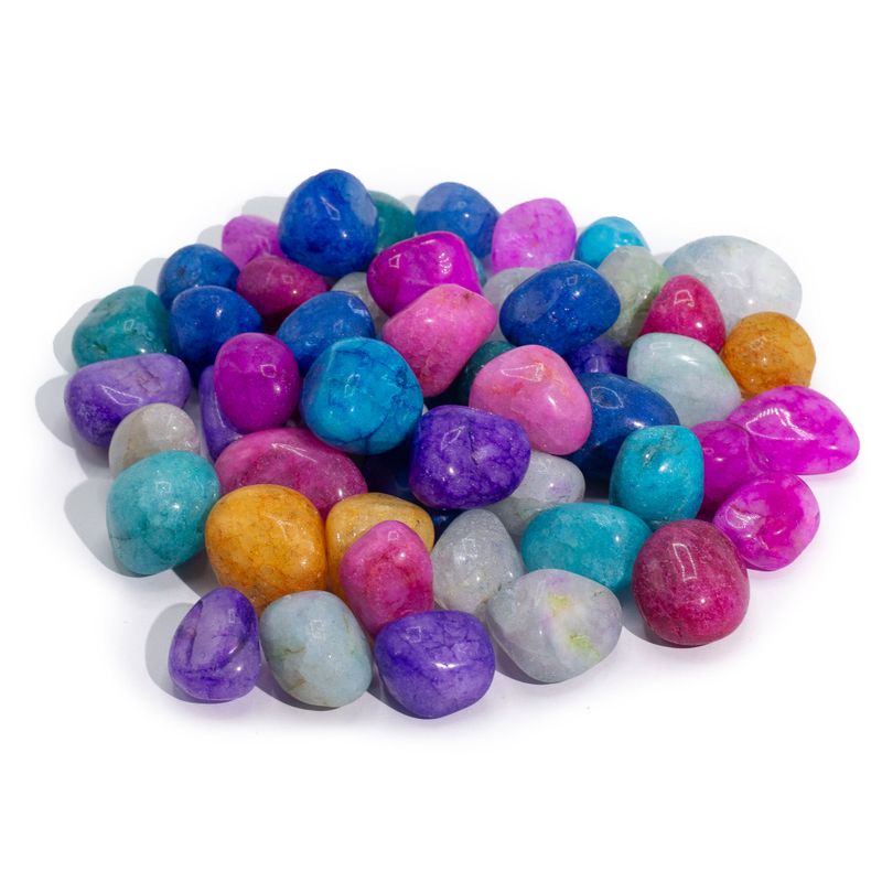 Quartz craquelé mélangé trait vrac – 1 kg (env. 70 pierres)