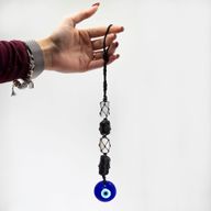 Pendent Tourmaline & Sélénite – Œil Protecteur