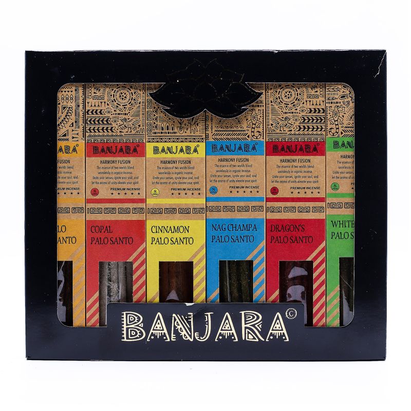 Banjara Bâtons de fumigation Palo Santo - Ensemble de 6 paquets