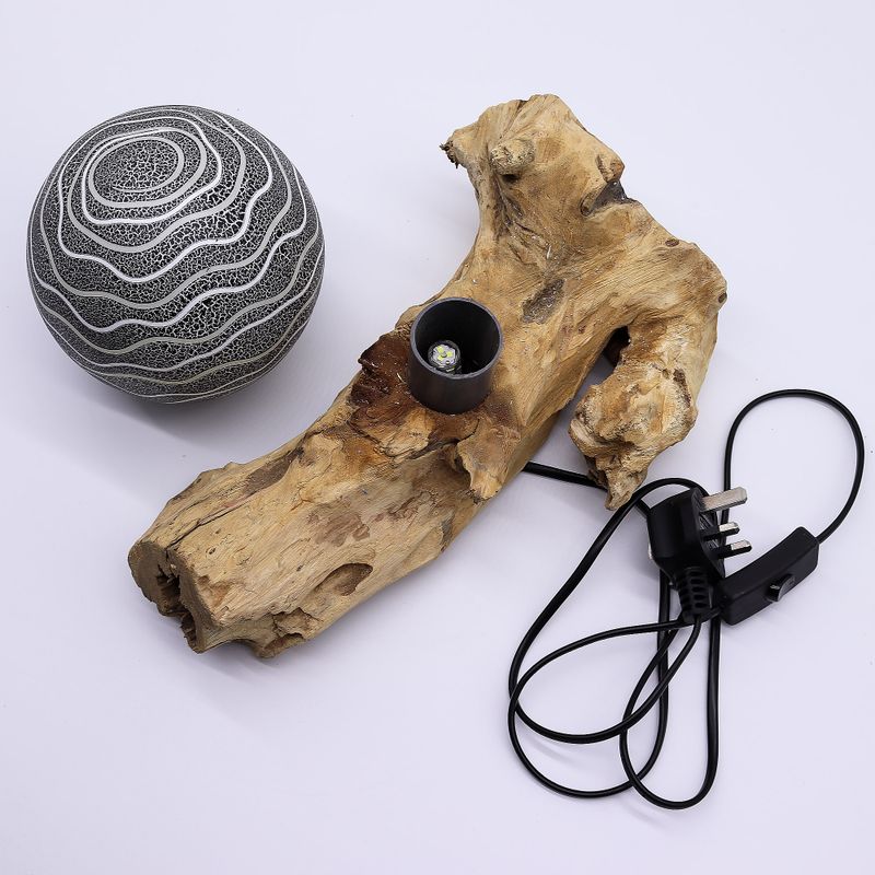 Lampe Lueur Flottante abat-jour Luna gris