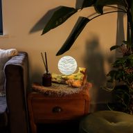 Lampe Lueur Flottante abat-jour Luna gris
