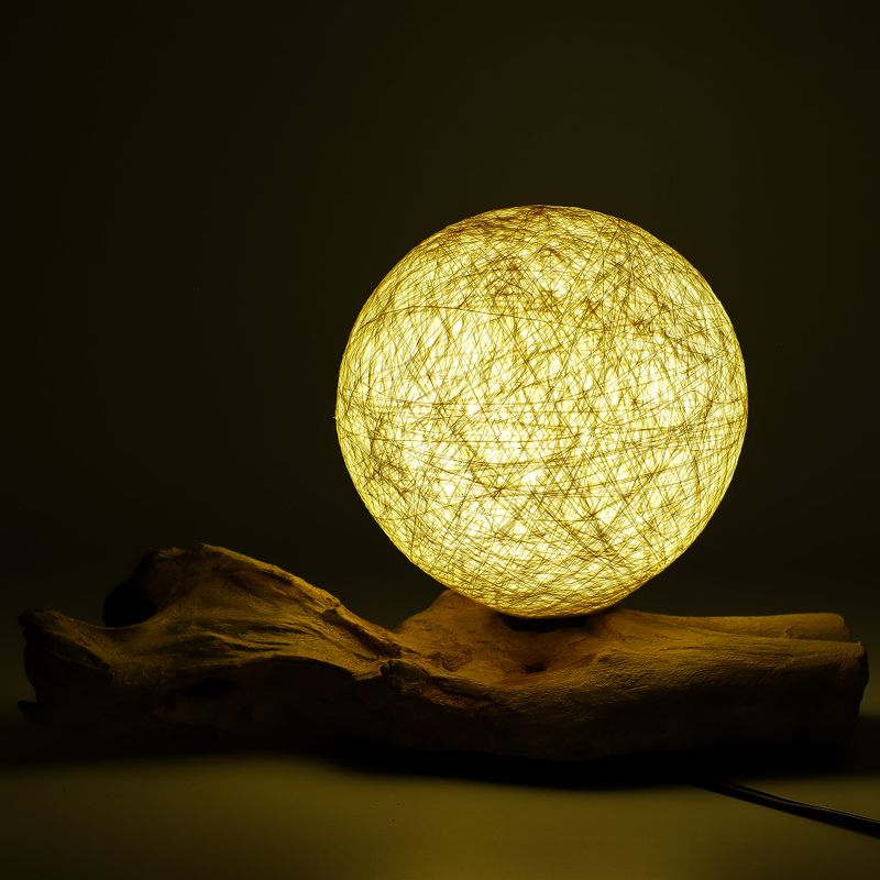 Lampe Lueur Flottante abat-jour enveloppe en coton crème