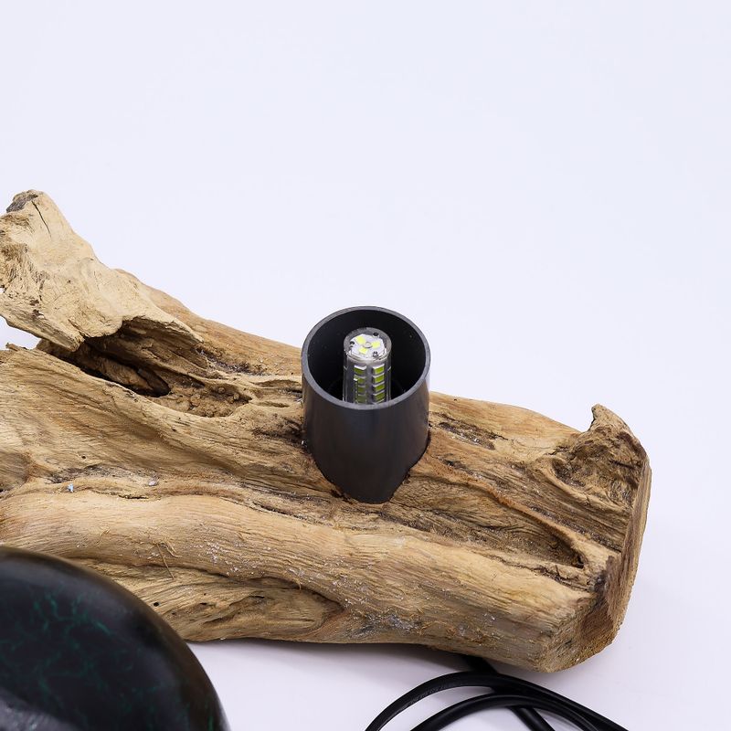 Lampe Lueur Flottante abat-jour craquelé émeraude