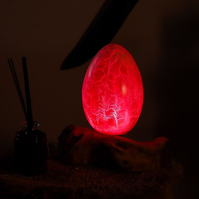 Lampe Lueur Flottante abat-jour Œuf de feu craquelé – orange