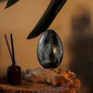 Lampe Lueur Flottante abat-jour Œuf de lave craquelé – gris