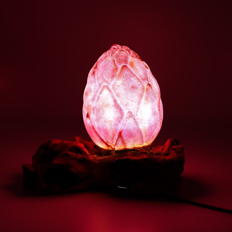 Lampe Lueur Flottante abat-jour Fleur de lotus craquelée – violet