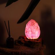 Lampe Lueur Flottante abat-jour Fleur de lotus craquelée – violet