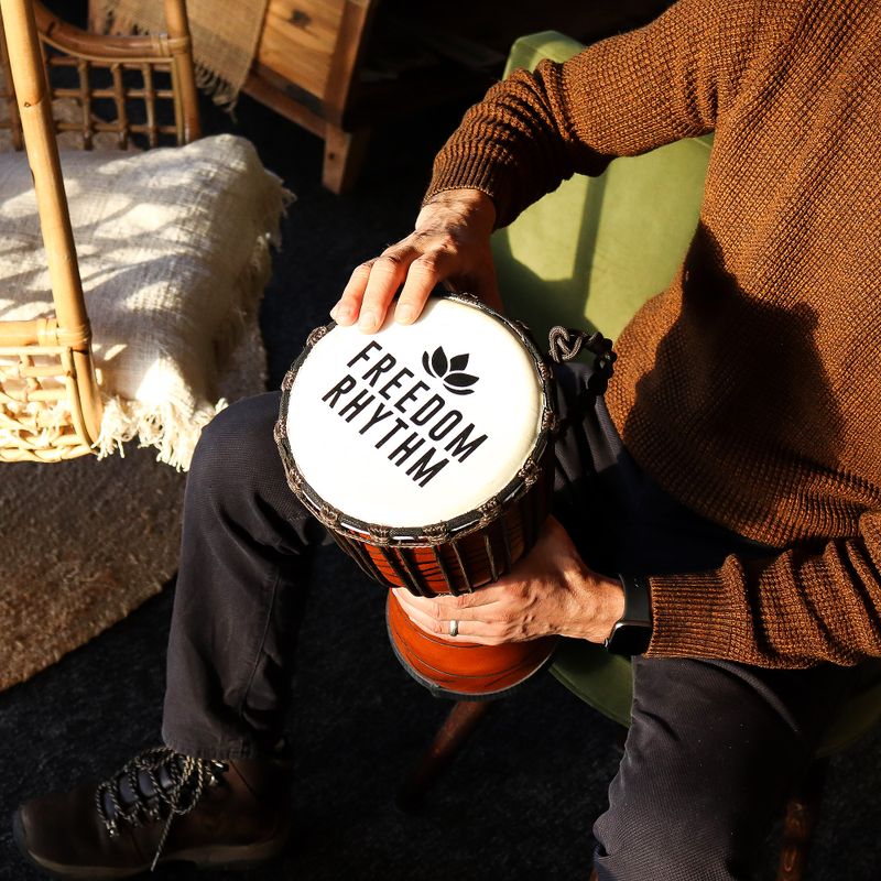 Tambour Djembe Pro Moyen - Freedom Rhythm (aigu) - 40 cm (18 cm diamètre)