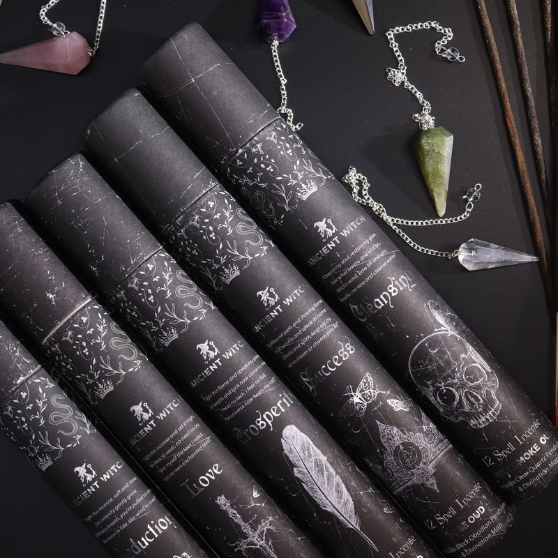 Tube Encens sortilège Ancient Witch  – Prospérité – Pendule Aventurine