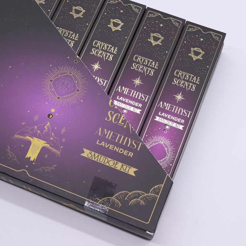 Encens & Cristaux Améthyste - Coffret Lavande
