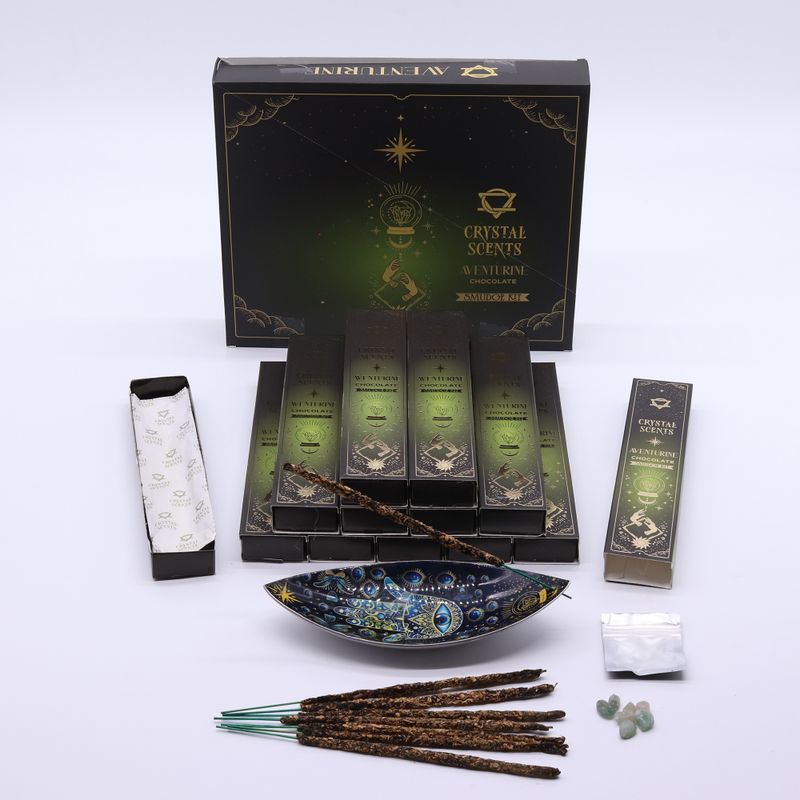Encens & Cristaux Aventurine - Coffret Chocolat