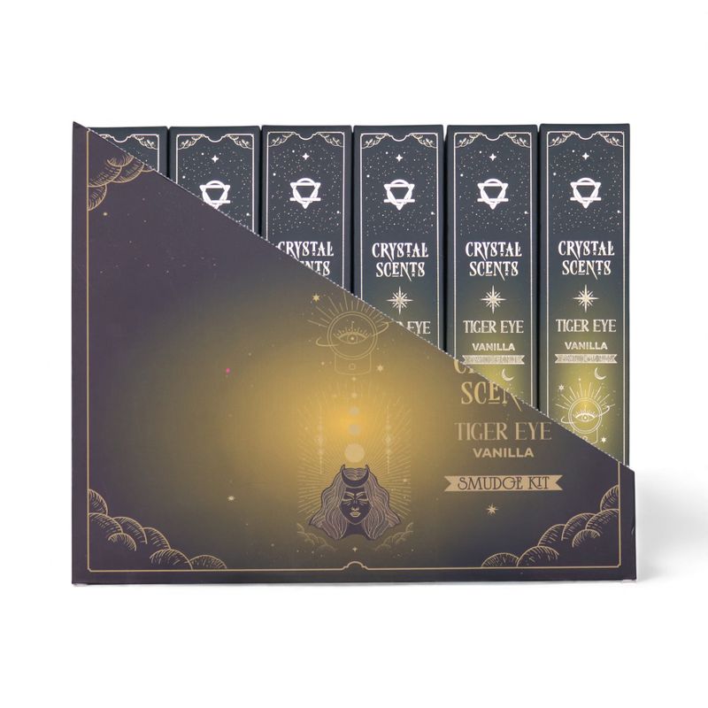 Encens & Cristaux Œil de Tigre - Coffret Vanille