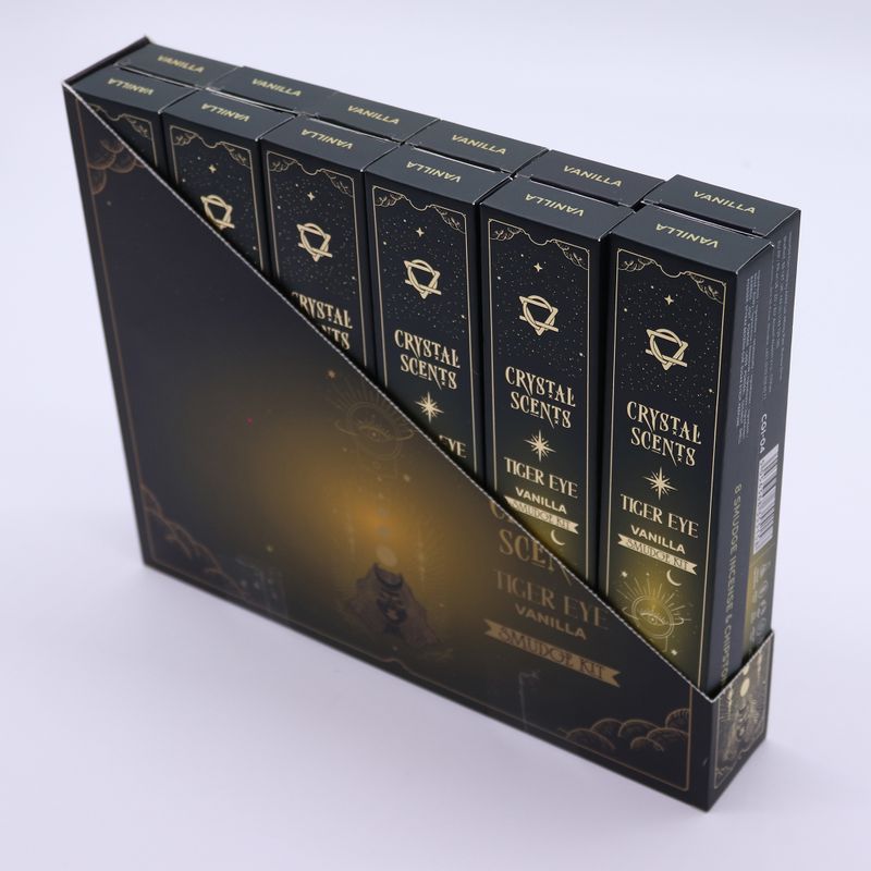 Encens & Cristaux Œil de Tigre - Coffret Vanille