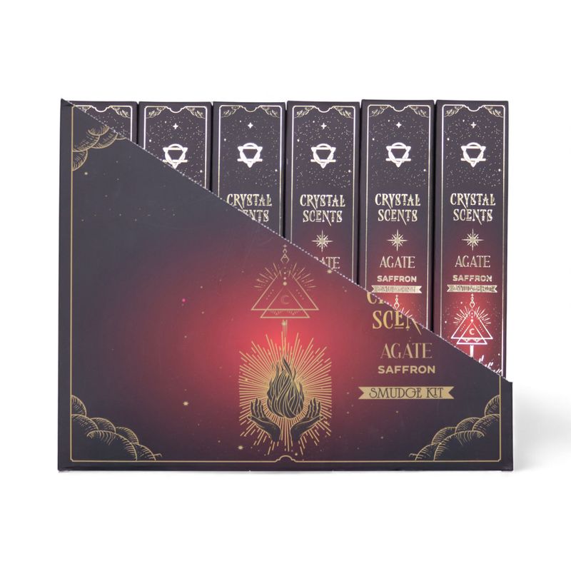 Encens & Cristaux Agate Rouge - Coffret Safran