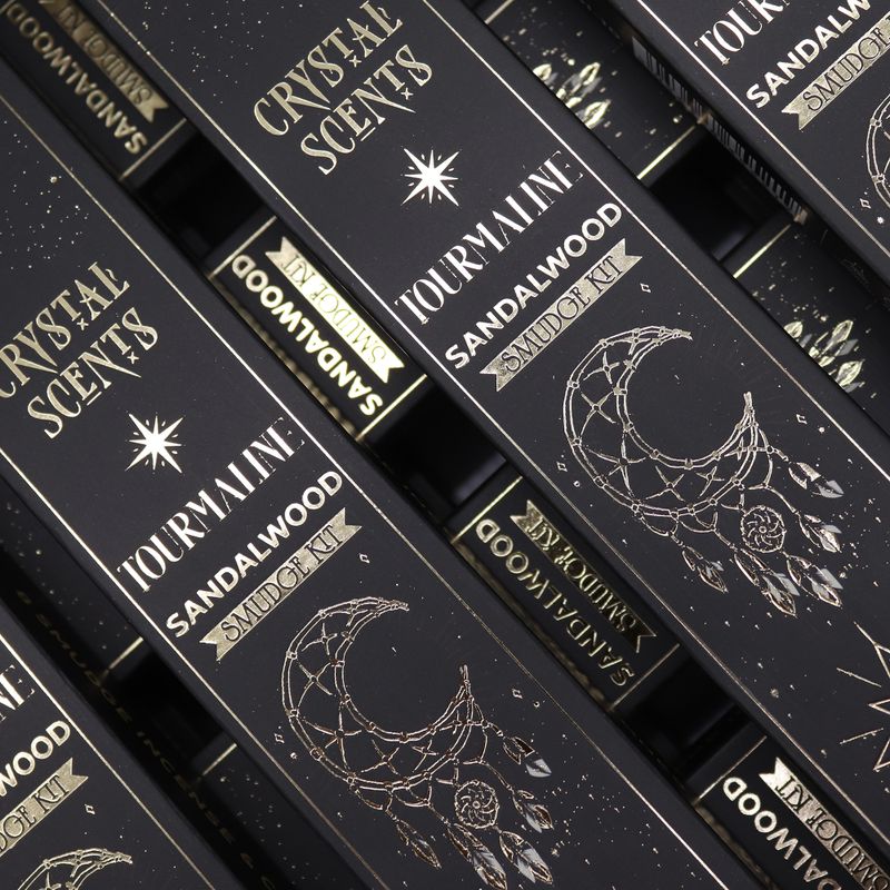 Encens & Cristaux Tourmaline - Coffret Bois de Santal