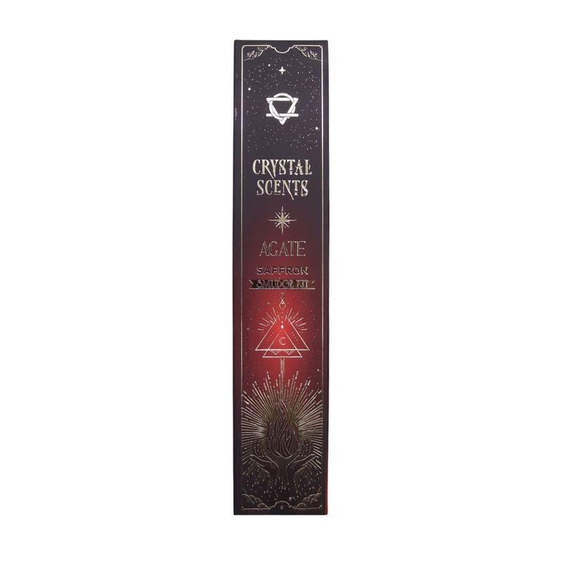 Encens & Cristaux Agate Rouge - Coffret Safran
