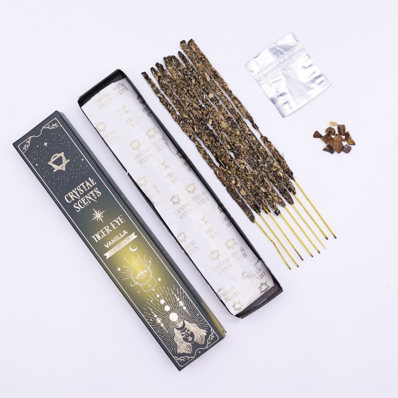 Encens & Cristaux Œil de Tigre - Coffret Vanille