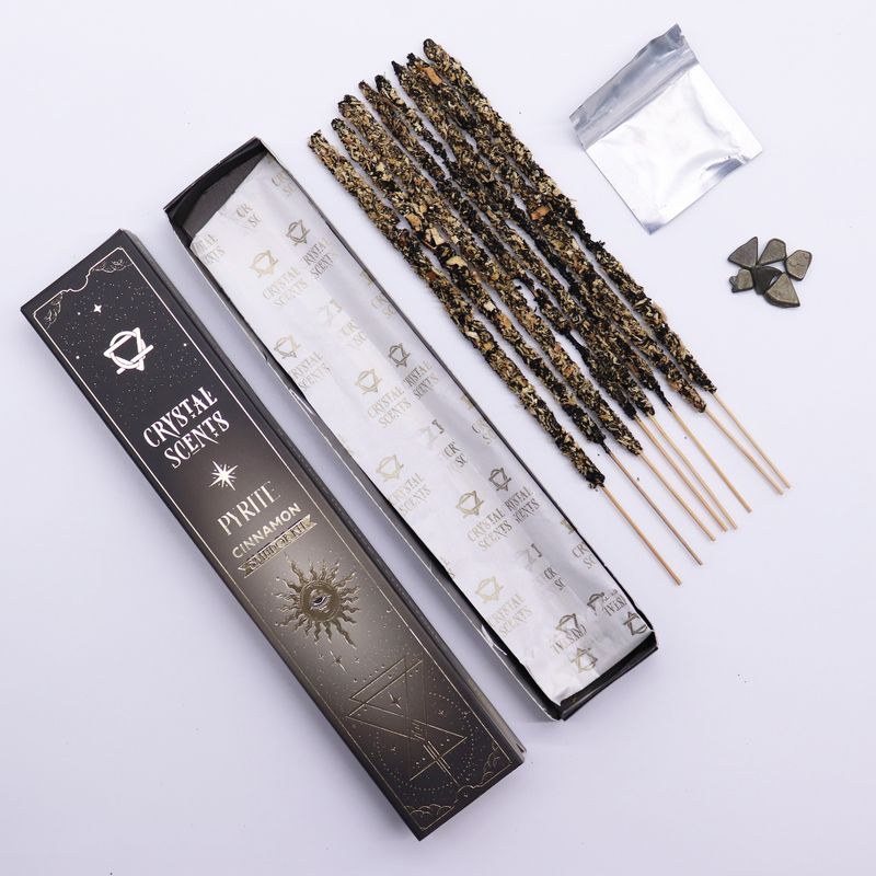 Encens & Cristaux Pyrite - Coffret Cannelle