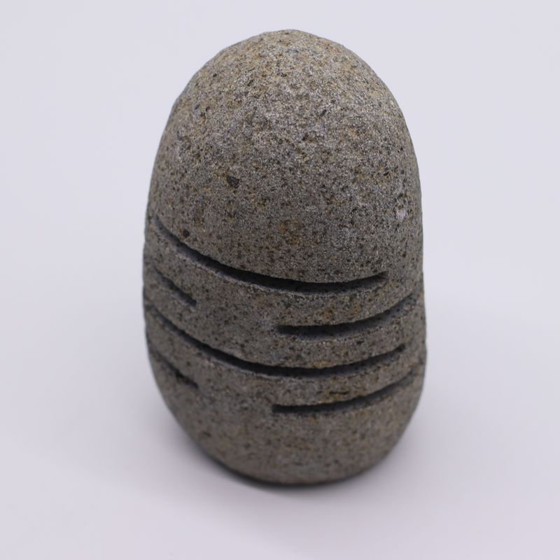 Bougeoir Pierre de Rivière Naturelle – Pierre  Taillée (9x20 cm)