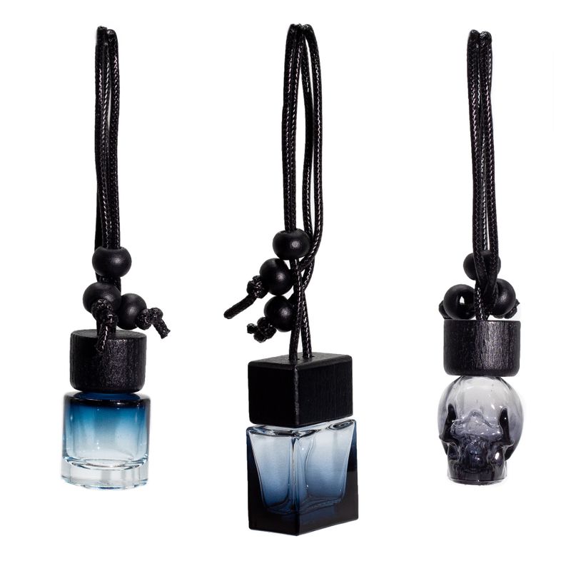 Diffuseur voiture à suspendre 8 ml (3 modèles x 4) - Noir