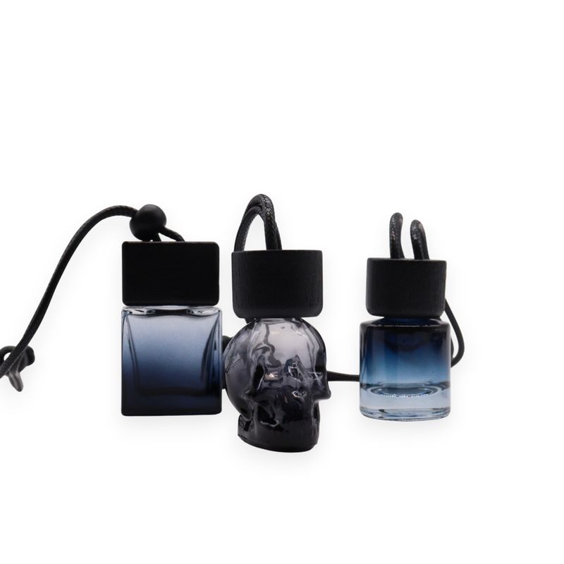 Diffuseur voiture à suspendre 8 ml (3 modèles x 4) - Noir
