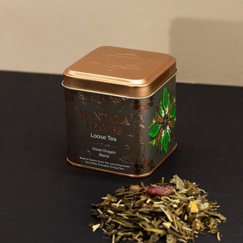 Boîte 50g Thé Vert Mélange Dragon Vert