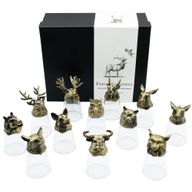 Verres à shot (25 ml) – Forêt & Créatures Mystiques – Bronze Antique