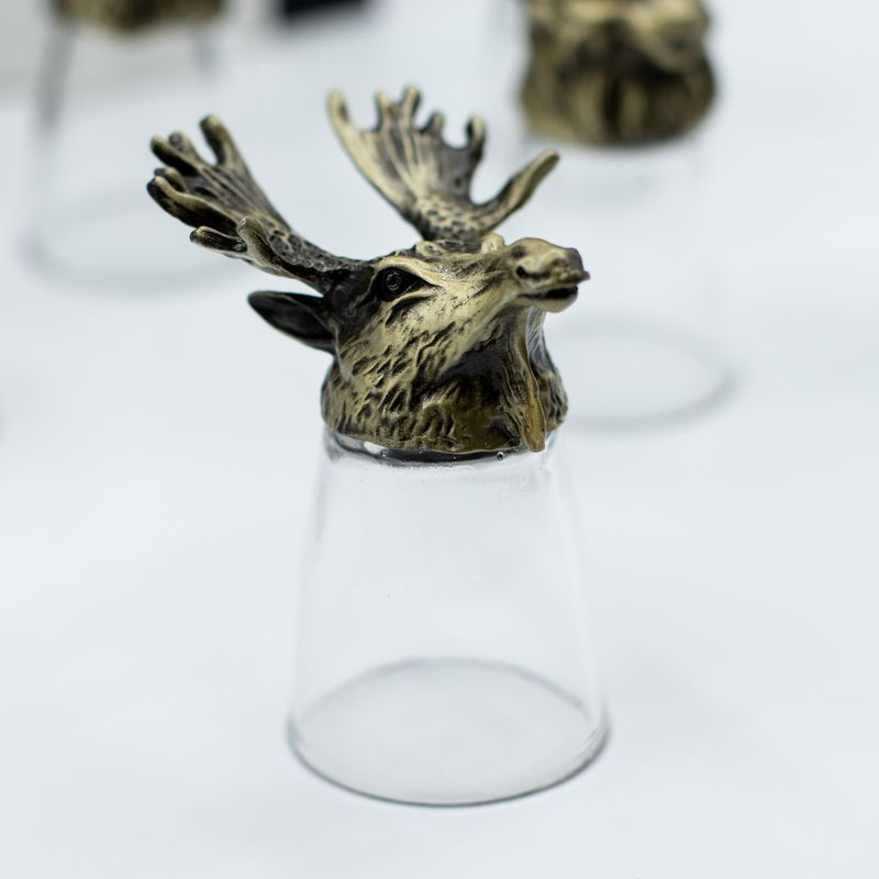 Verres à shot (25 ml) – Forêt & Créatures Mystiques – Bronze Antique