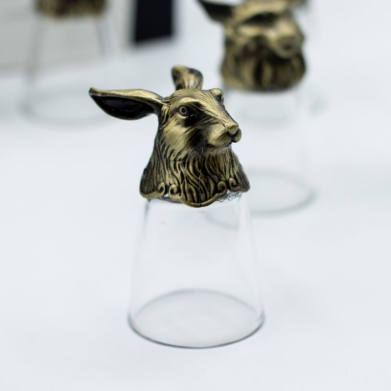 Verres à shot (25 ml) – Forêt & Créatures Mystiques – Bronze Antique