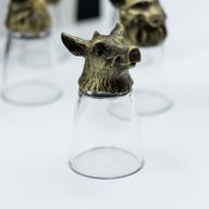 Verres à shot (25 ml) – Forêt & Créatures Mystiques – Bronze Antique