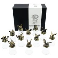 Verres à shot (25 ml) – Créatures du Zodiaque Chinois – Bronze Antique