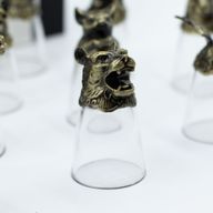 Verres à shot (25 ml) – Créatures du Zodiaque Chinois – Bronze Antique