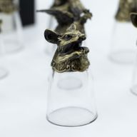 Verres à shot (25 ml) – Créatures du Zodiaque Chinois – Bronze Antique