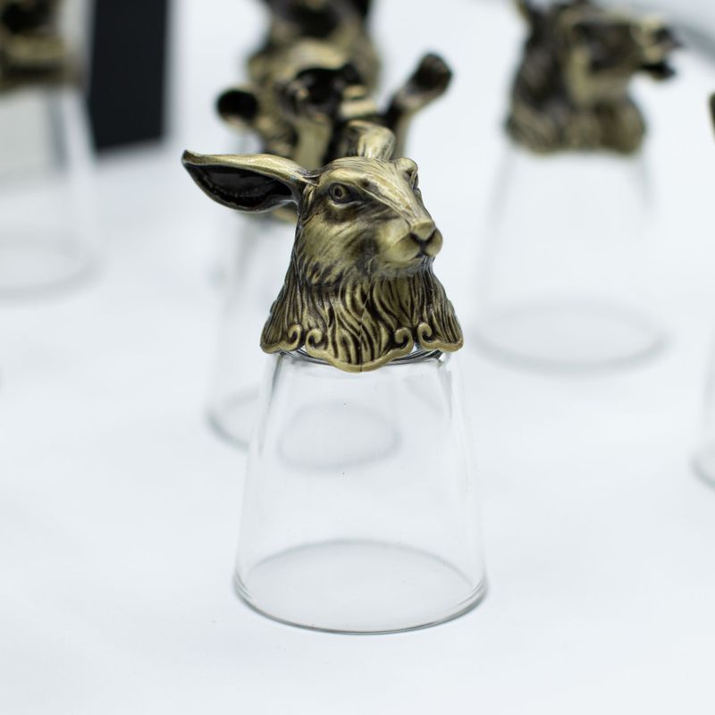 Verres à shot (25 ml) – Créatures du Zodiaque Chinois – Bronze Antique