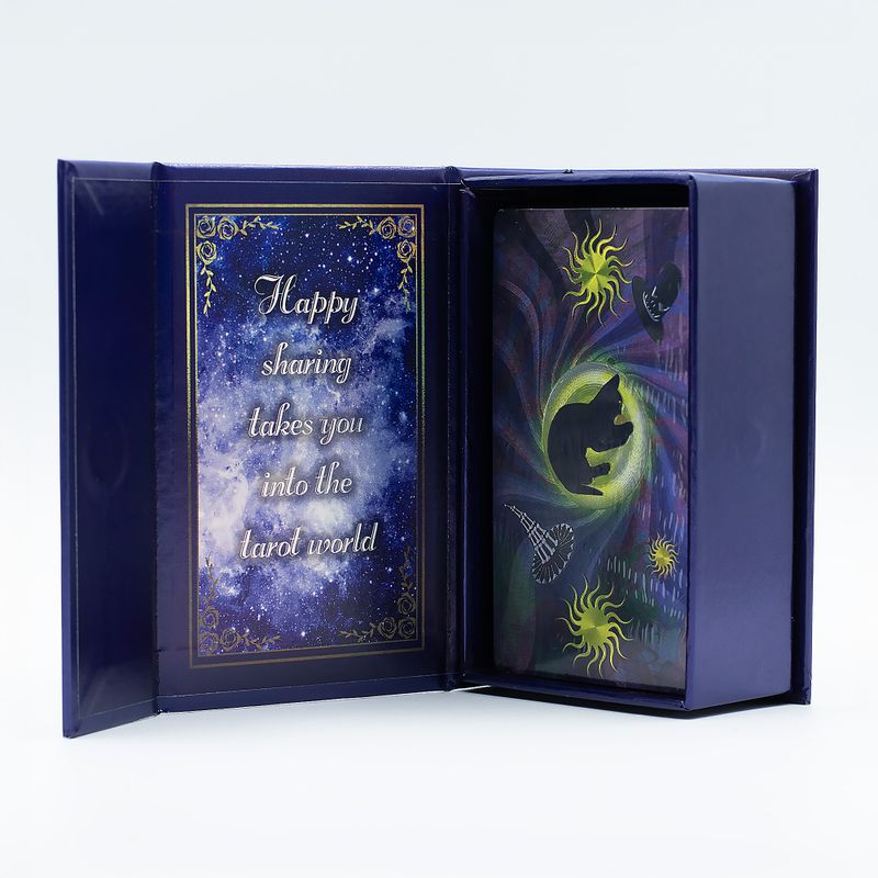 Tarot feuille métallisée violette – Sorcière – avec livret